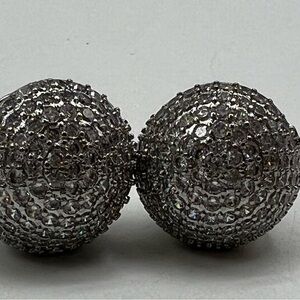 Bling Ball Clamp Earrings